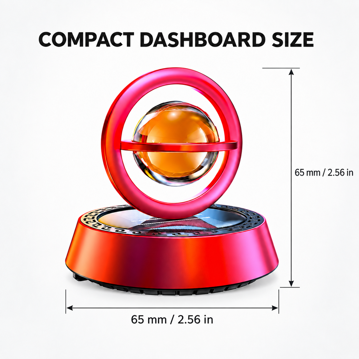 Solar Rotating Car Fragrance Diffuser – Gyroscopic Dashboard Ornament