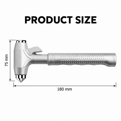 3-in-1 Car Safety Hammer with Seat Belt Cutter