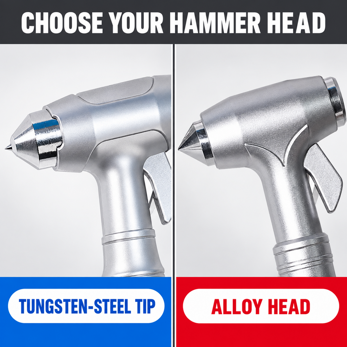 3-in-1 Car Safety Hammer with Seat Belt Cutter
