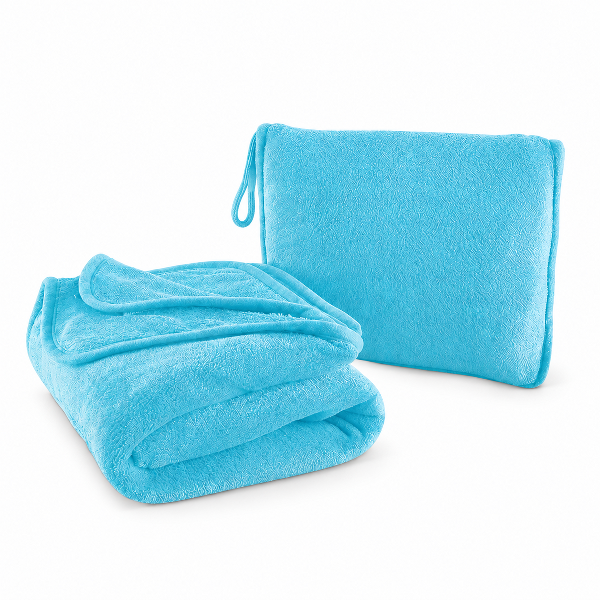 2-in-1 Fleece Travel Blanket & Pillow