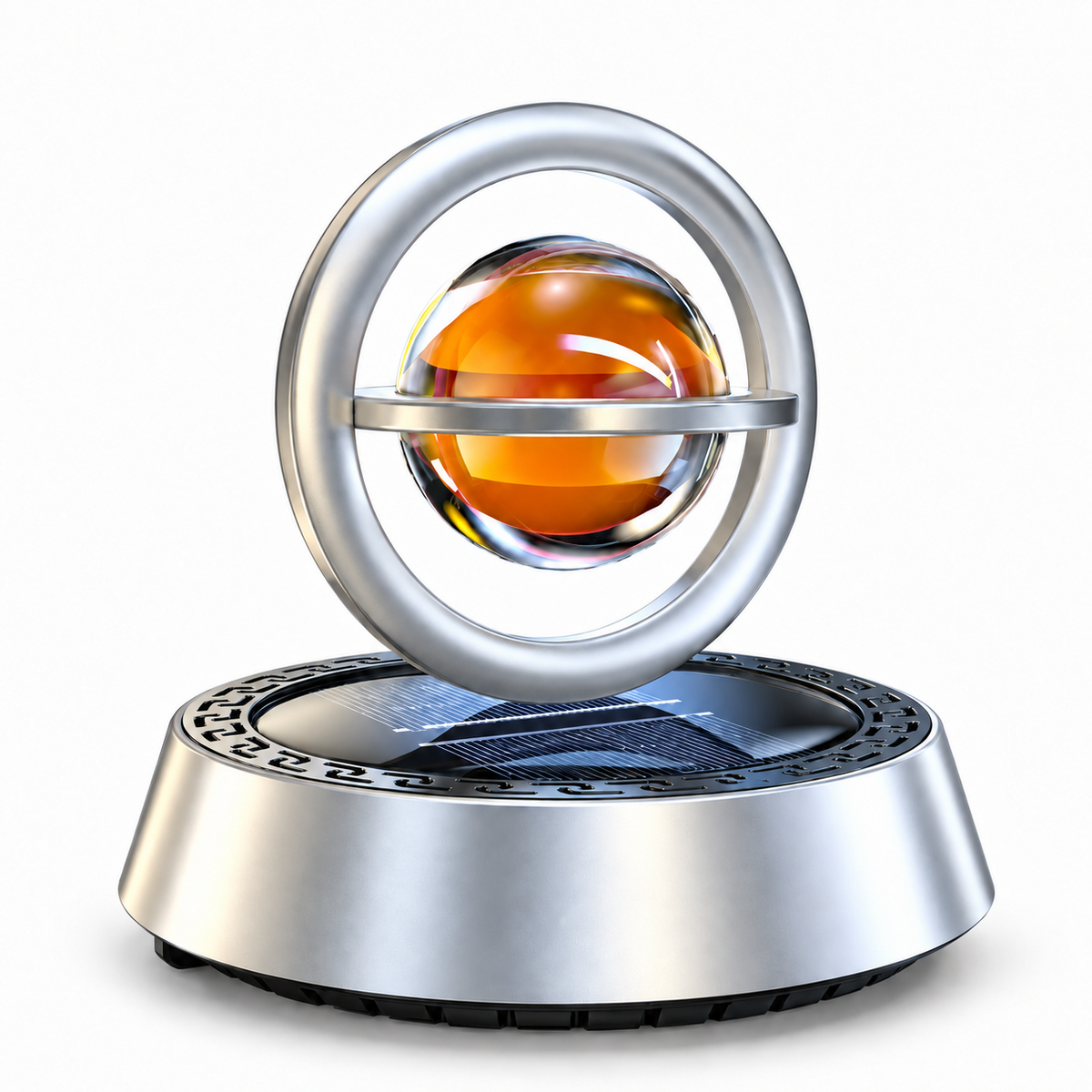 Solar Rotating Car Fragrance Diffuser – Gyroscopic Dashboard Ornament