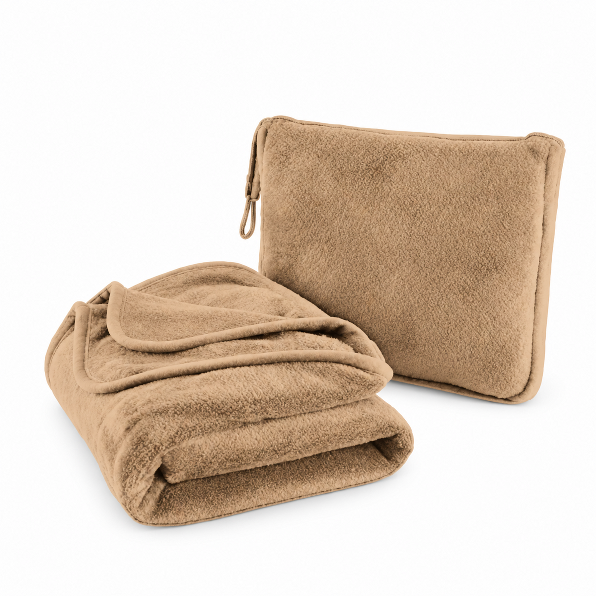 2-in-1 Fleece Travel Blanket & Pillow