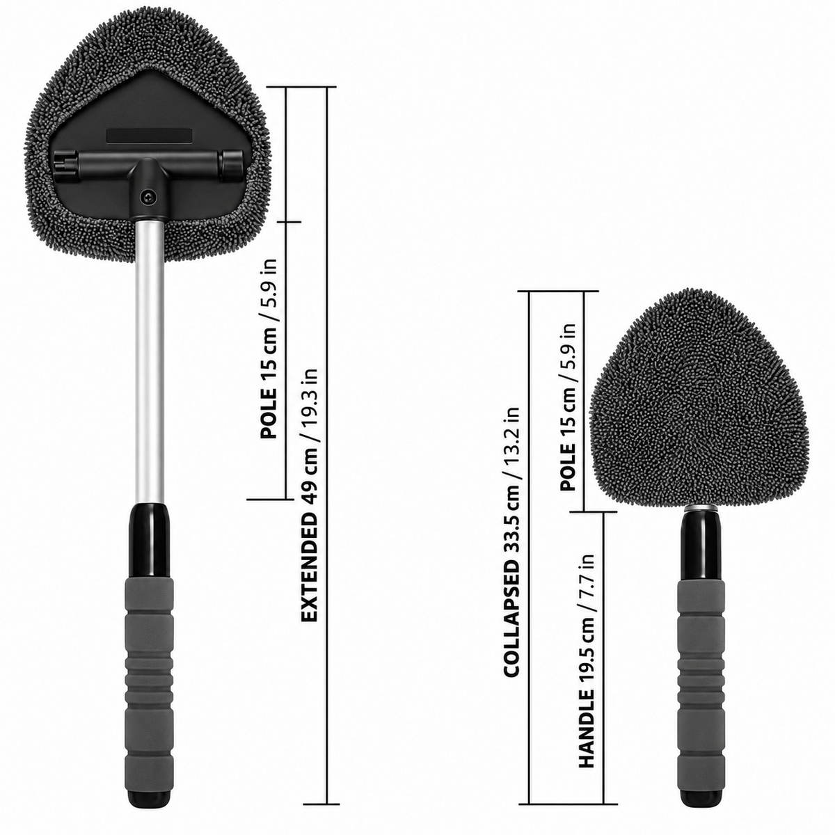 Extendable 180° Car Windshield Cleaning Kit