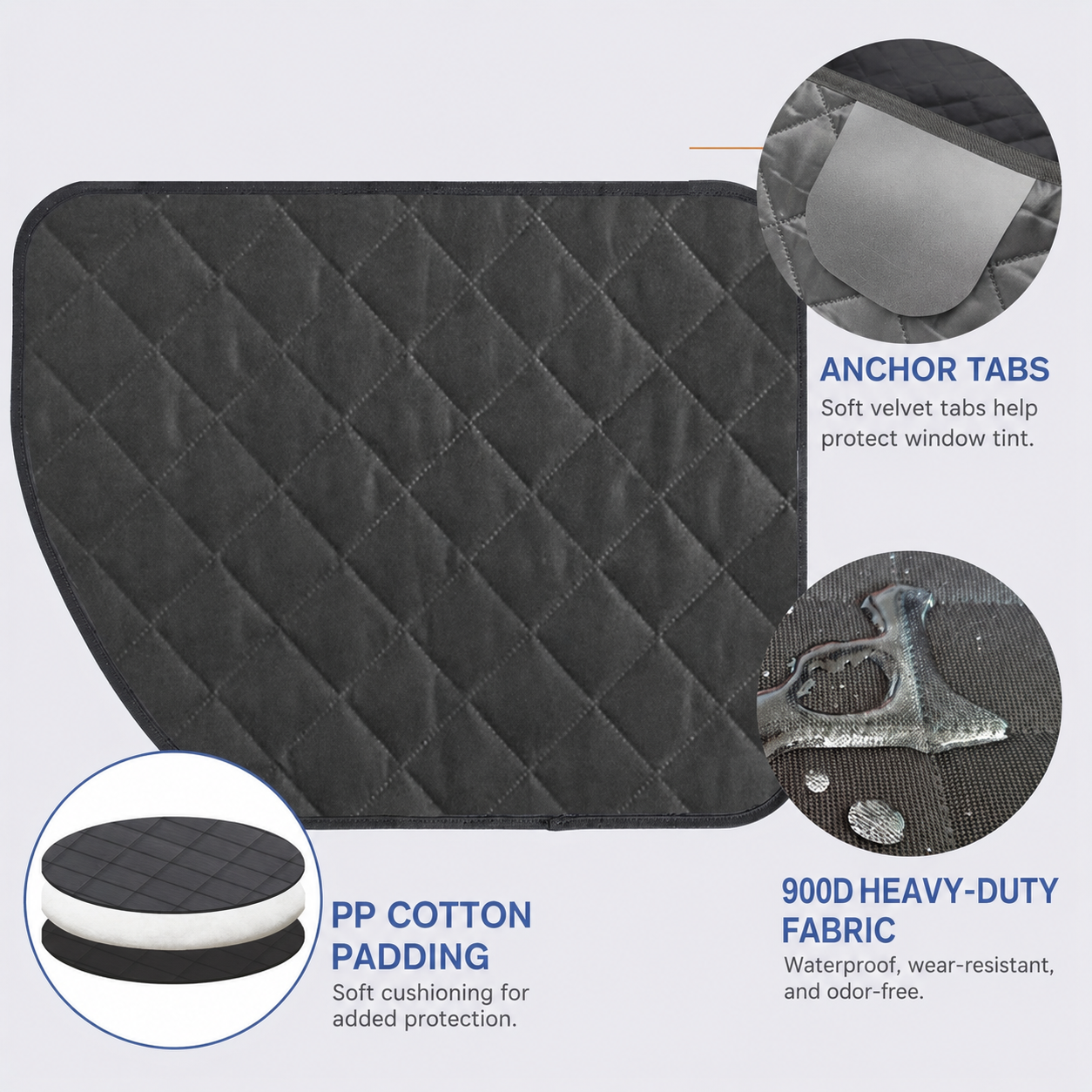 Dog Car Door Protectors, 2-Pack – Waterproof 900D Oxford Scratch Guards, 29 × 22 in