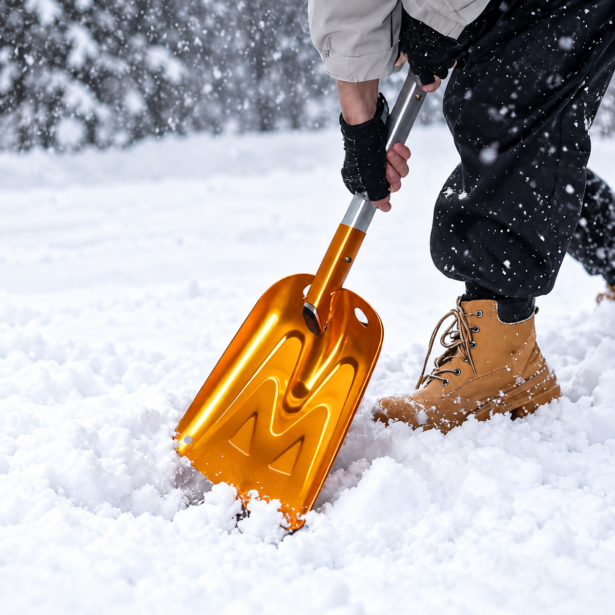 Portable Telescoping Aluminum Snow Shovel
