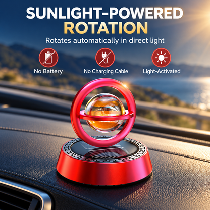 Solar Rotating Car Fragrance Diffuser – Gyroscopic Dashboard Ornament