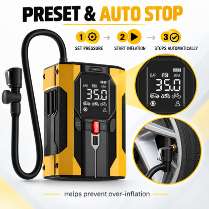 150 PSI 12V Digital Tire Inflator with Auto Shutoff