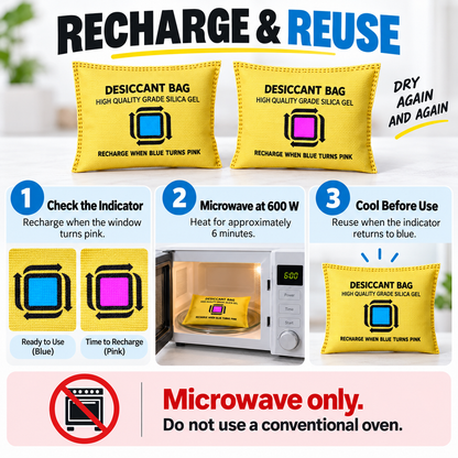 Reusable Silica Gel Car Dehumidifier Bags – 2 Pack
