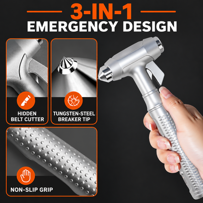 3-in-1 Car Safety Hammer with Seat Belt Cutter