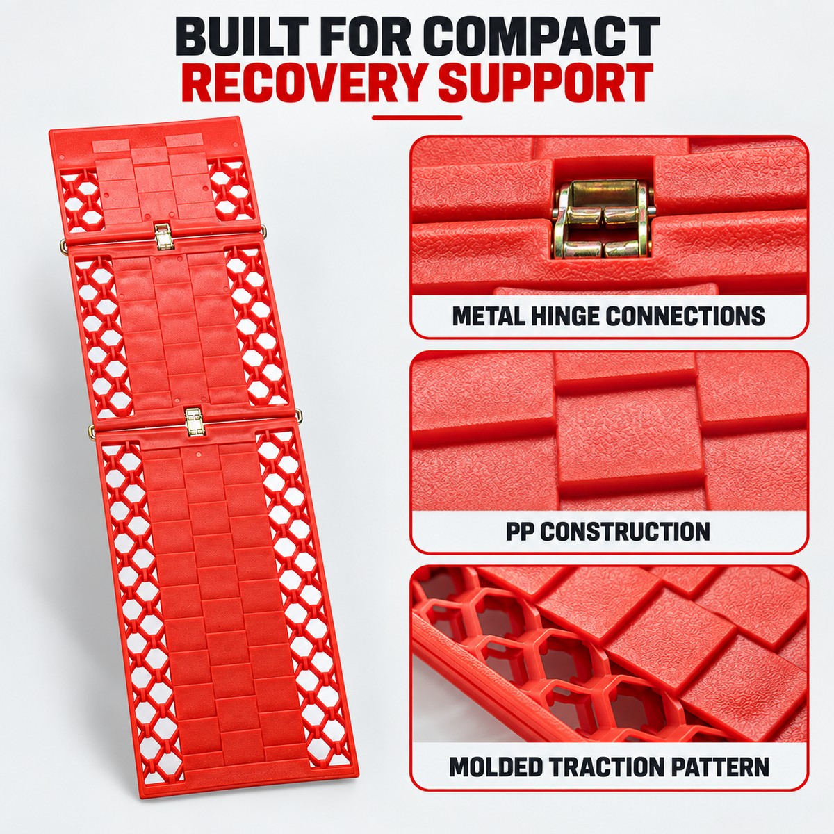 3-Section Foldable Tire Recovery Boards – 2 Pack