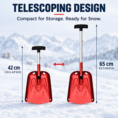 Portable Telescoping Aluminum Snow Shovel