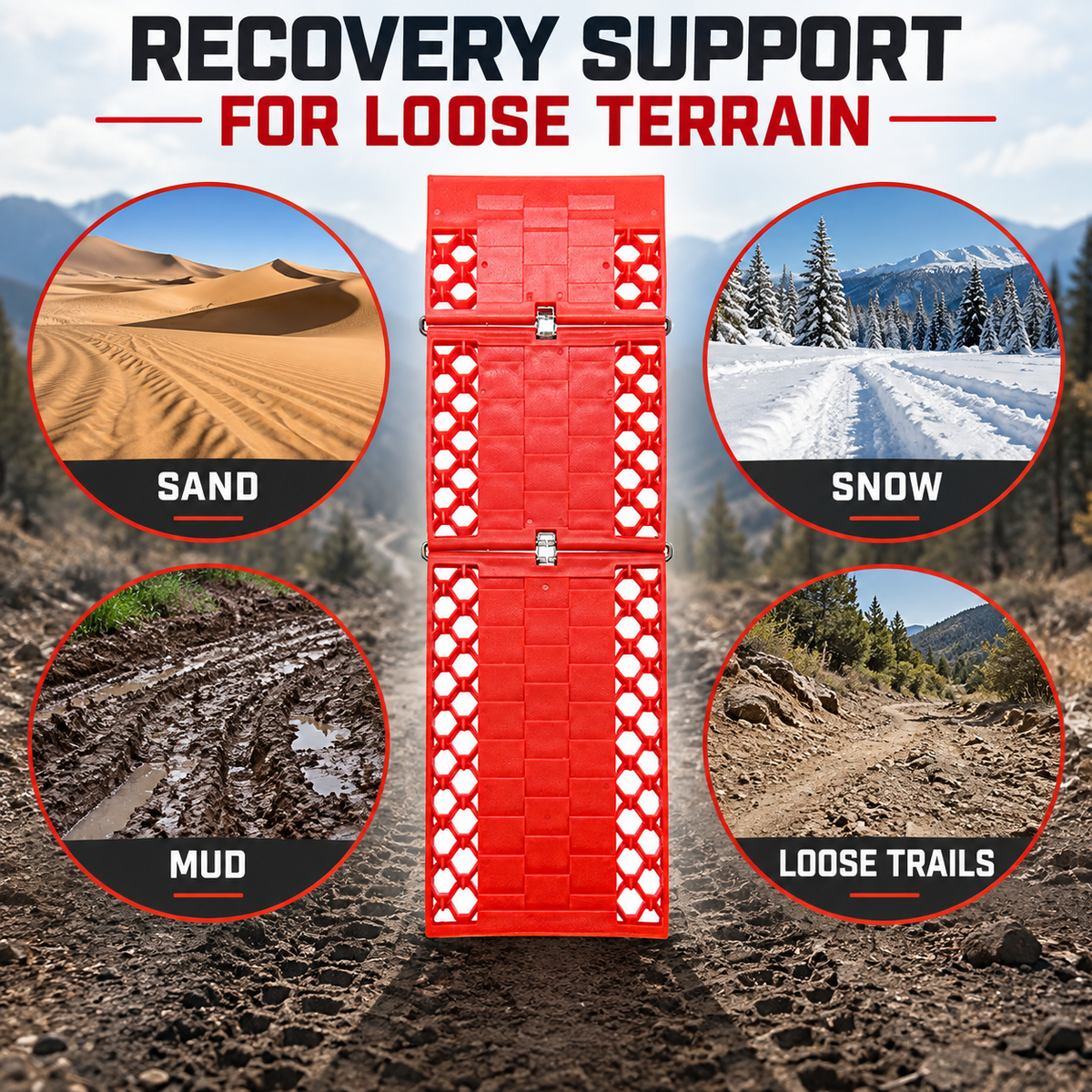 3-Section Foldable Tire Recovery Boards – 2 Pack