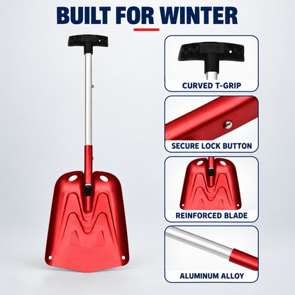 Portable Telescoping Aluminum Snow Shovel
