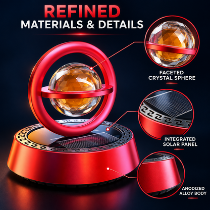 Solar Rotating Car Fragrance Diffuser – Gyroscopic Dashboard Ornament