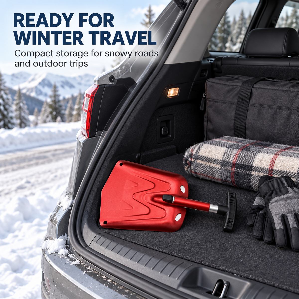 Portable Telescoping Aluminum Snow Shovel