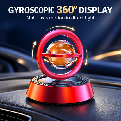 Solar Rotating Car Fragrance Diffuser – Gyroscopic Dashboard Ornament