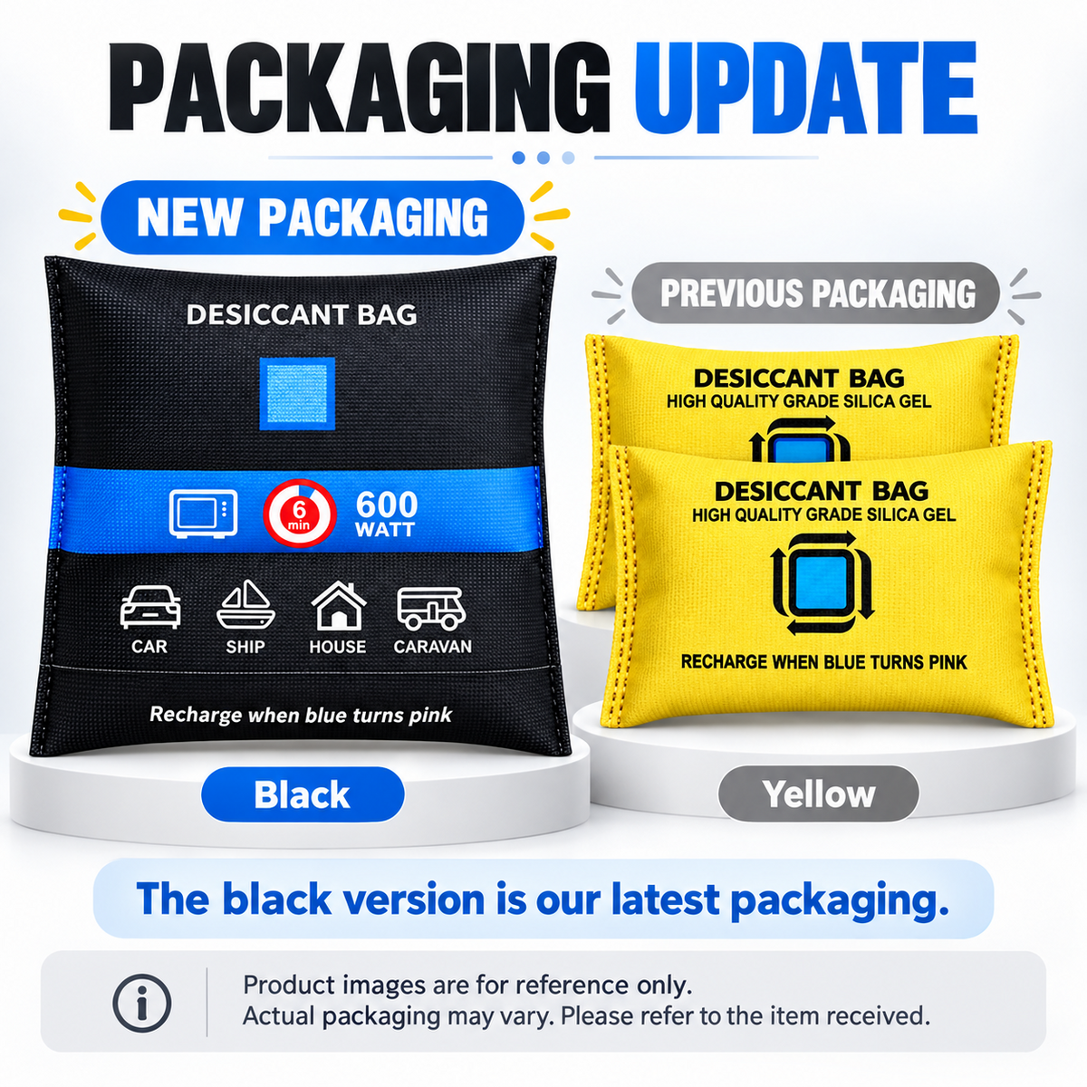 Reusable Silica Gel Car Dehumidifier Bags – 2 Pack