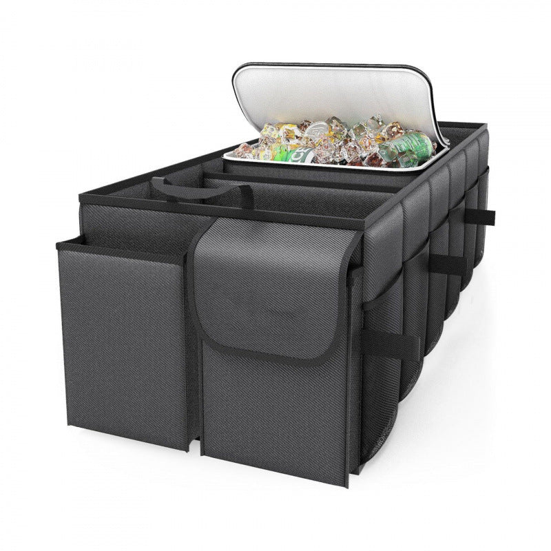 Foldable Car Trunk Organizer with Detachable Cooler Bag