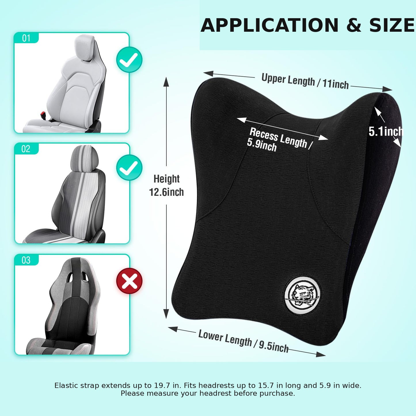 Ergonomic Memory Foam Car Neck Support Pillow