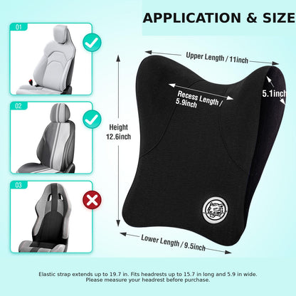 Ergonomic Memory Foam Car Neck Support Pillow