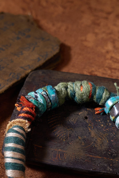 Wrapped Earth Turquoise Sterling Silver Charm Bracelet