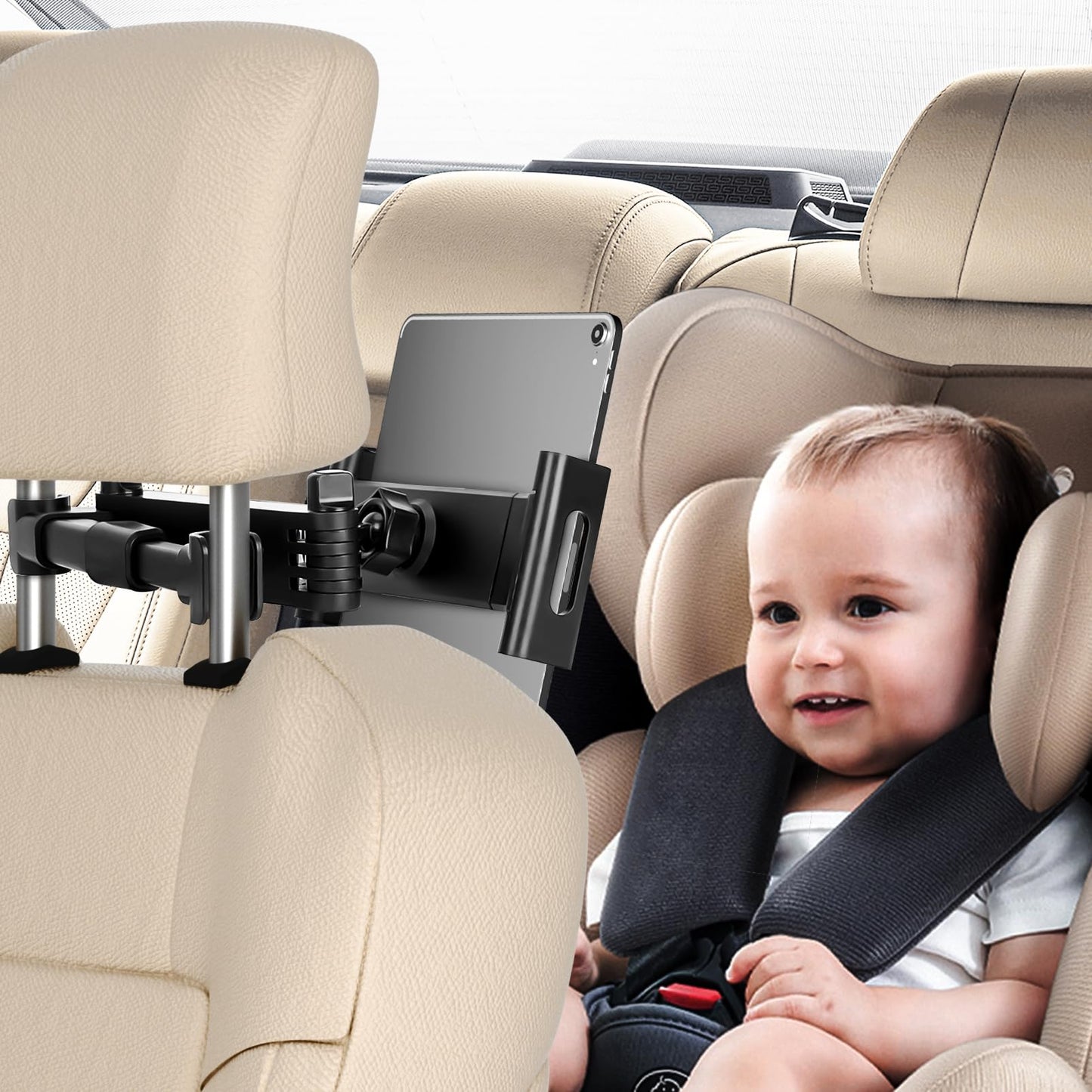 Adjustable Car Headrest Tablet Holder