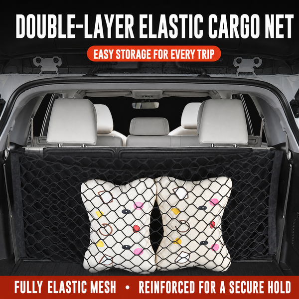 Double-Layer Elastic Trunk Cargo Net