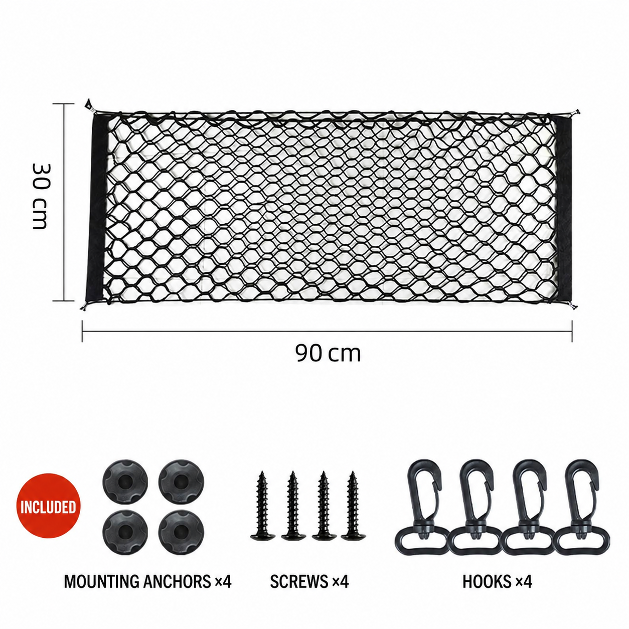 Double-Layer Elastic Trunk Cargo Net