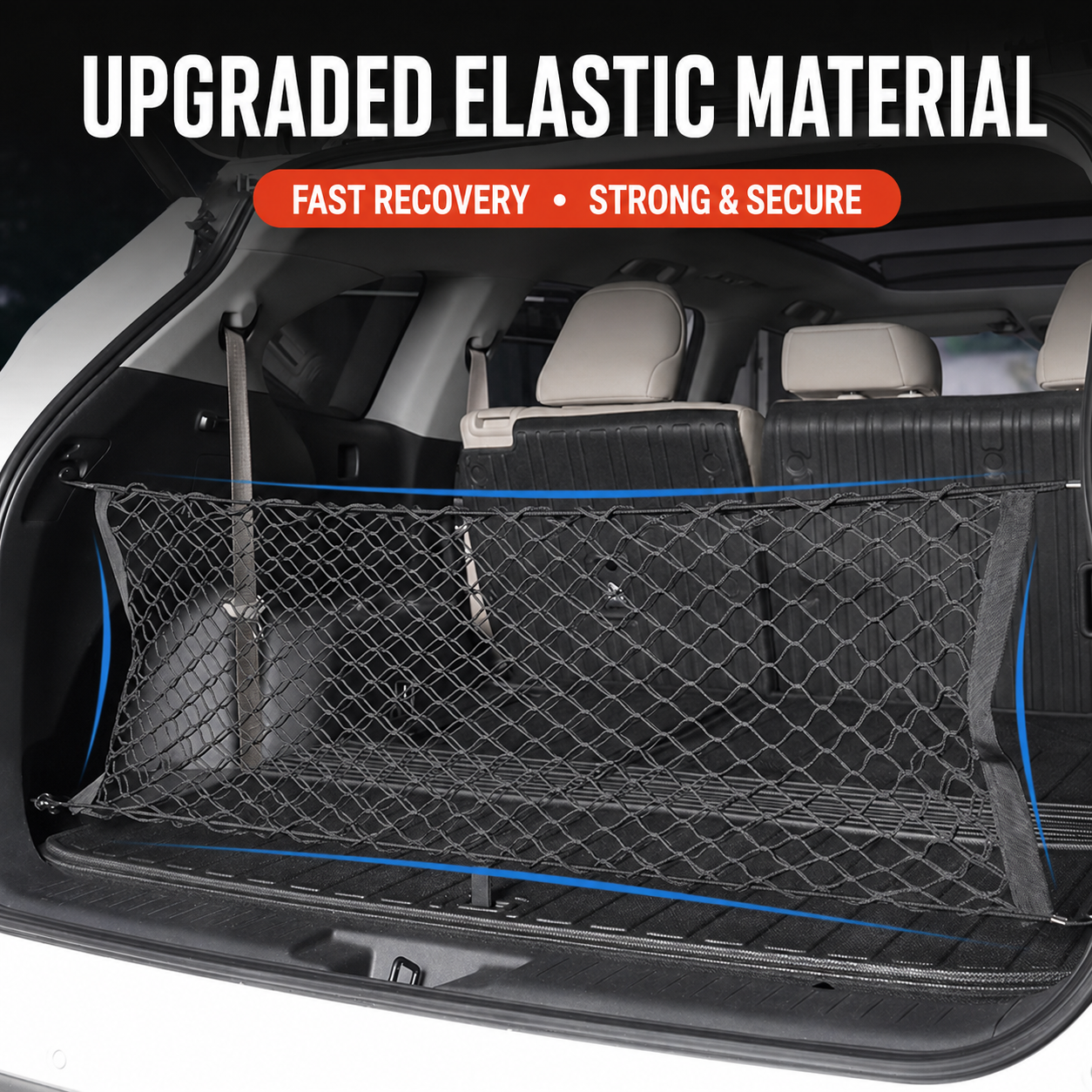 Double-Layer Elastic Trunk Cargo Net
