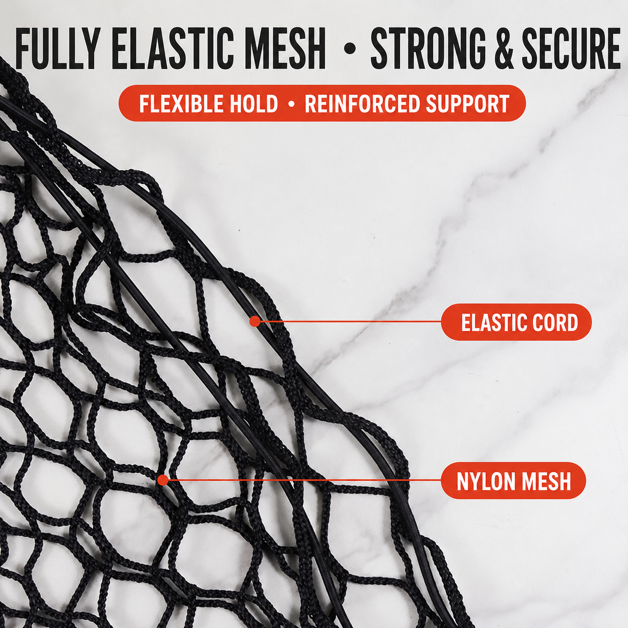 Double-Layer Elastic Trunk Cargo Net