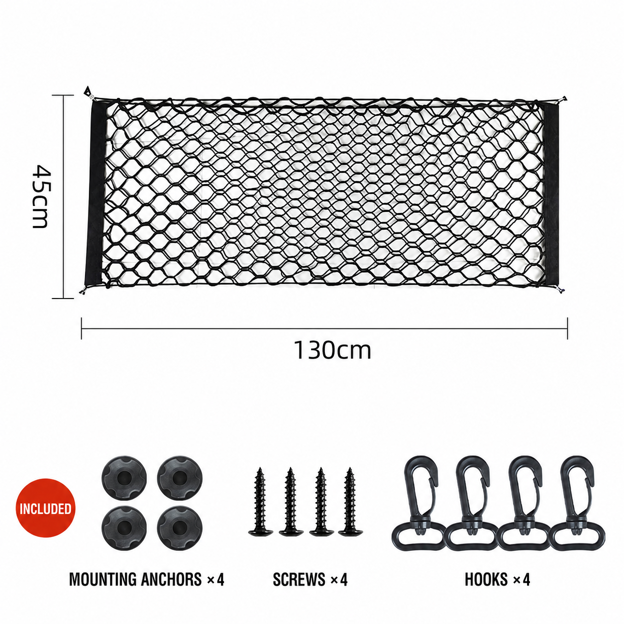 Double-Layer Elastic Trunk Cargo Net