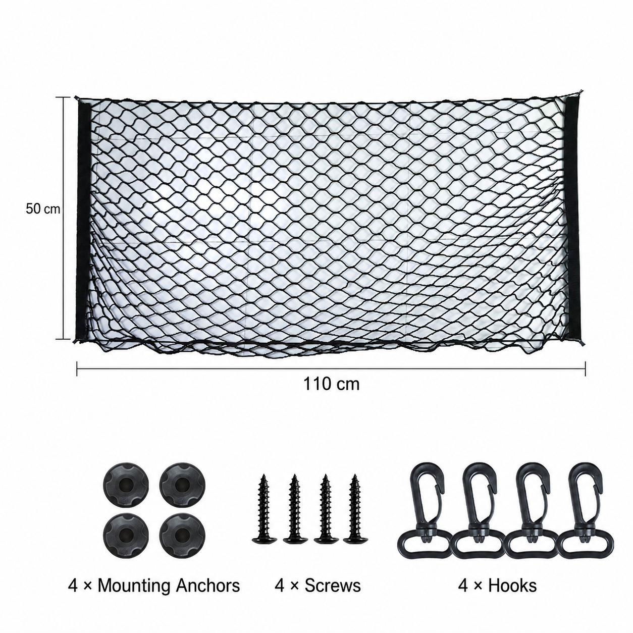 Elastic Trunk Cargo Net – Secure Storage with Hooks