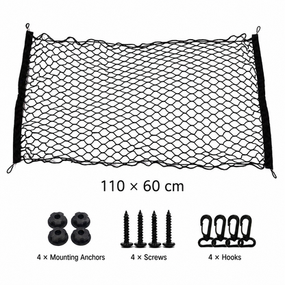 Elastic Trunk Cargo Net – Secure Storage with Hooks