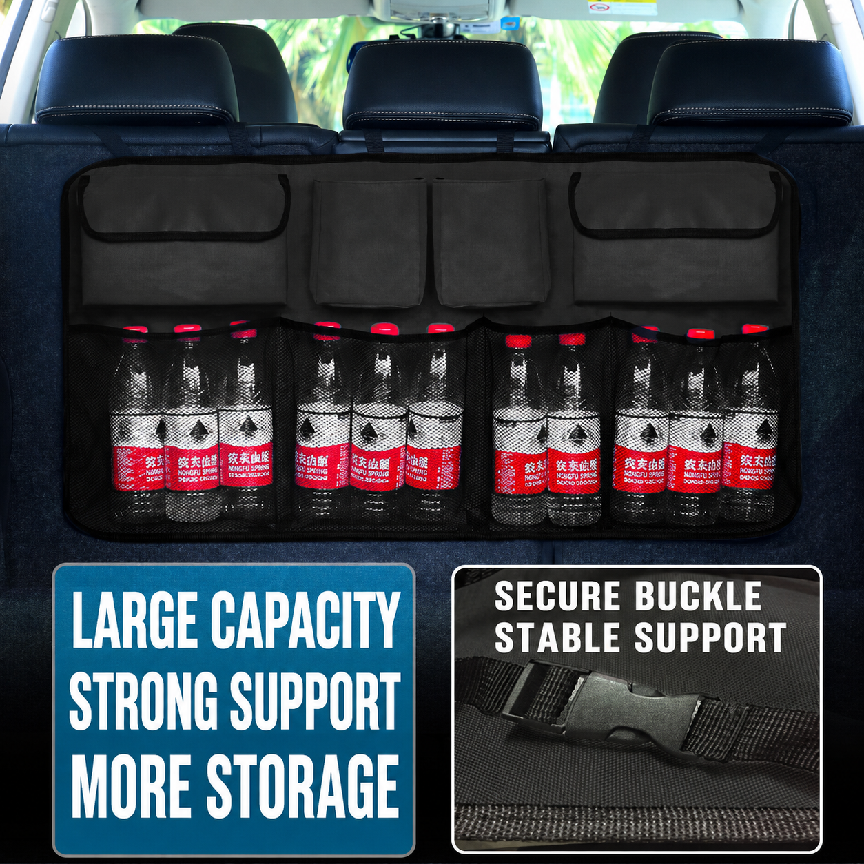 Hanging Car Trunk Organizer – Multi-Pocket Backseat Storage