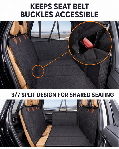 Hard Bottom Dog Car Seat Cover – Waterproof Back Seat Extender