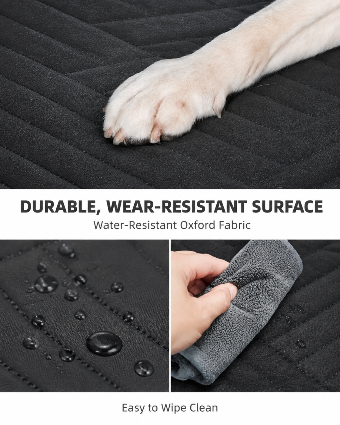 Hard Bottom Dog Car Seat Cover – Waterproof Back Seat Extender