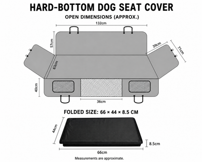Hard Bottom Dog Car Seat Cover – Waterproof Back Seat Extender
