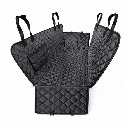 600D Waterproof Dog Car Seat Cover for Back Seat – Full Hammock with Side Flaps