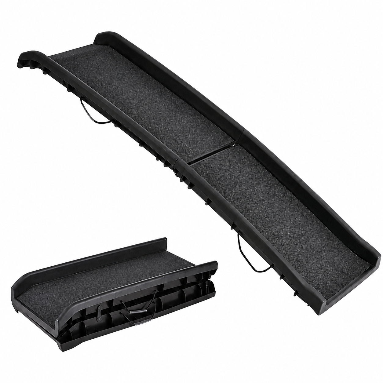 Foldable Dog Car Ramp for SUVs & Cars – 61.4" Anti-Slip Pet Ramp with Side Rails