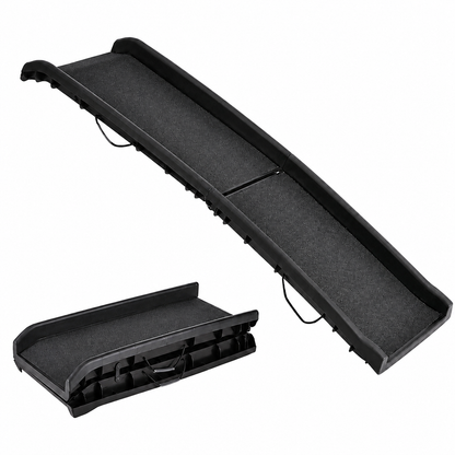 Foldable Dog Car Ramp for SUVs & Cars – 61.4" Anti-Slip Pet Ramp with Side Rails