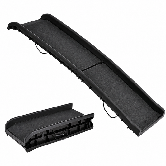 Foldable Dog Car Ramp for SUVs & Cars – 61.4" Anti-Slip Pet Ramp with Side Rails
