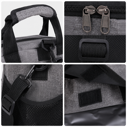 Dog Travel Bag Set with 2 Food Containers & 2 Collapsible Bowls – Waterproof Pet Organizer Tote