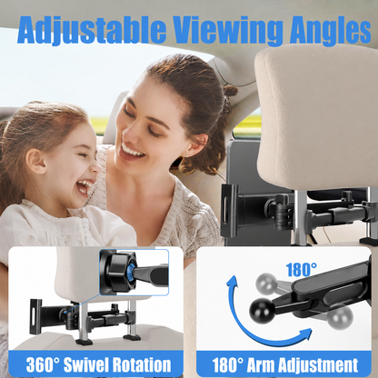 Adjustable Car Headrest Tablet Holder