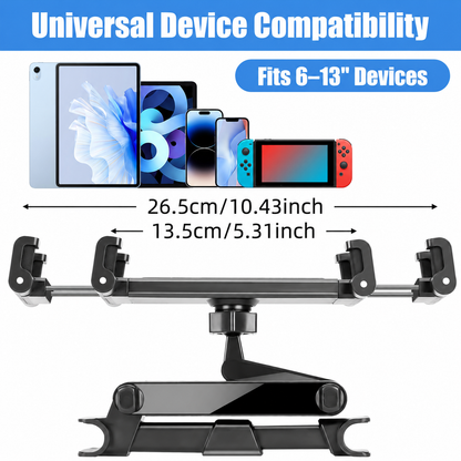 Adjustable Car Headrest Tablet Holder
