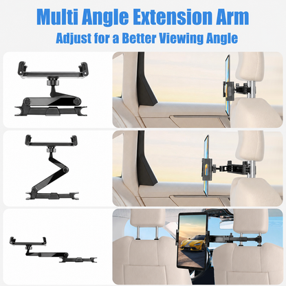 Adjustable Car Headrest Tablet Holder