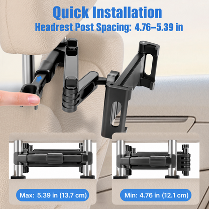 Adjustable Car Headrest Tablet Holder