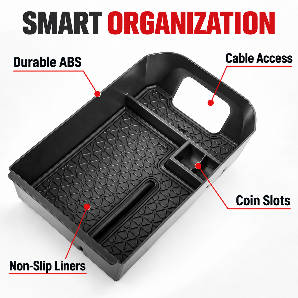 Center Console Organizer Tray for Toyota RAV4 2020–2025