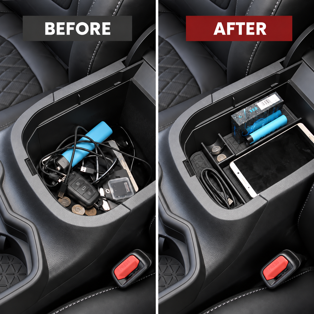 Center Console Organizer Tray for Toyota RAV4 2020–2025