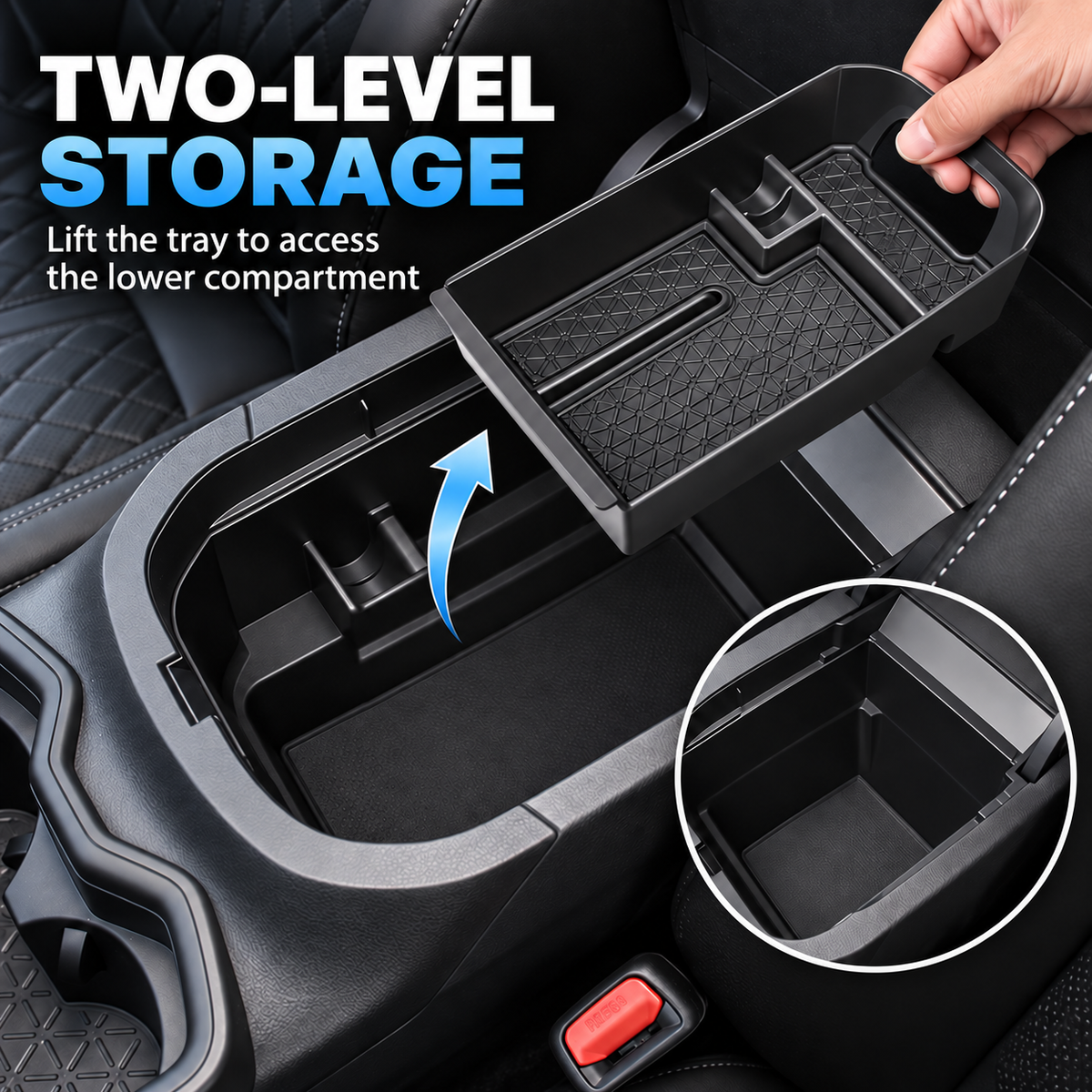 Center Console Organizer Tray for Toyota RAV4 2020–2025