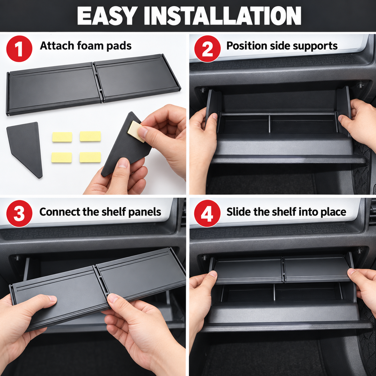 Glove Box Shelf Organizer for Toyota RAV4 2020–2025